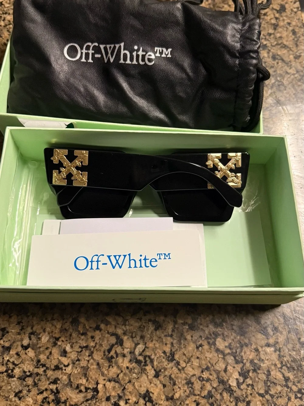 Off-White Black Oversized Square Sunglasses